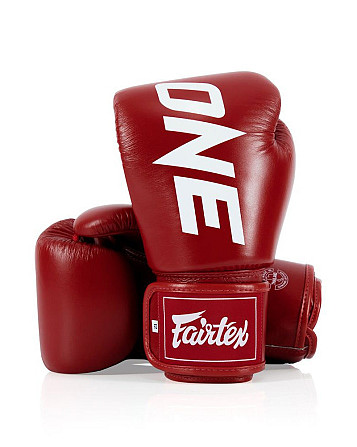 Боксерські рукавиці Fairtex BGV1-ONE (натуральна шкіра) Red 14 унцій (бинти в комплекті) Кам'янське - фото 2