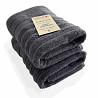 Набор 2 жаккардовых полотенца Lovely Svi для ванной, отелей, СПА, в подарок, 50* 90 см Oxford Stripe темно – серый Charcoal