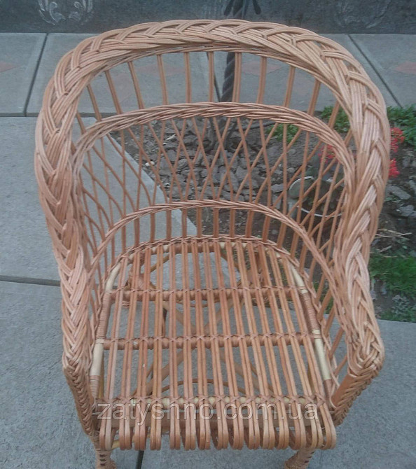 Плетене крісло медове Київ - фото 4