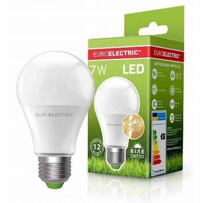Лампочка EUROELECTRIC LED А60 7W E27 4000K 220V (LED-A60-07274(EE)) Винница