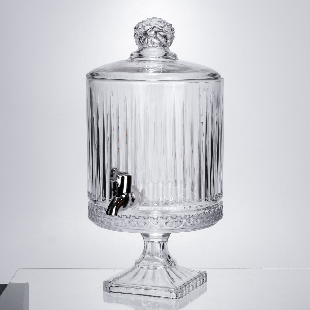 Стеклянная лимонадница с краном на подставке, 4.5 л Киев - изображение 2