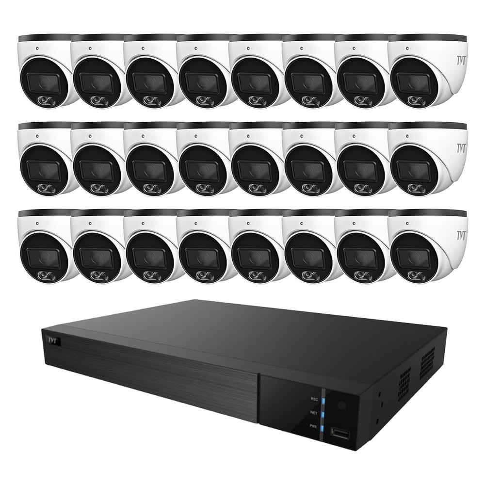 Комплект IP-відеонагляду на 24 камери TVT IP-Video Kit 24x6Mp (T): 24 купольних 6Mp відеокамер + 32-канальний 12Mp відеореєстратор Киев - изображение 1