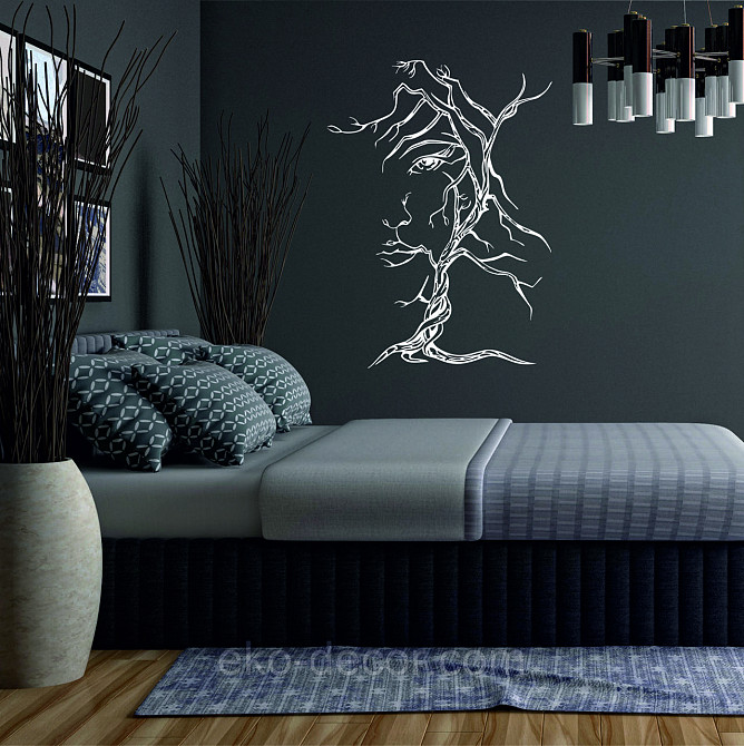 Декоративне настінне Панно «Дерево обличчя» Декор на стіну 90*65 см, Білий Київ - фото 4