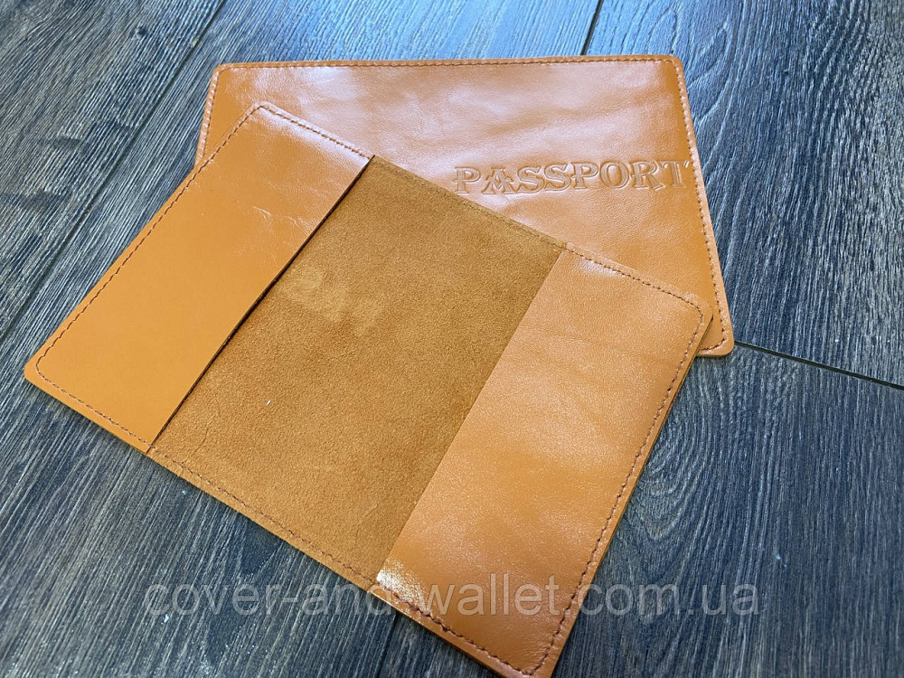 Обкладинка на паспорт із натуральної шкіри жовтого кольору ST Leather Київ - фото 4