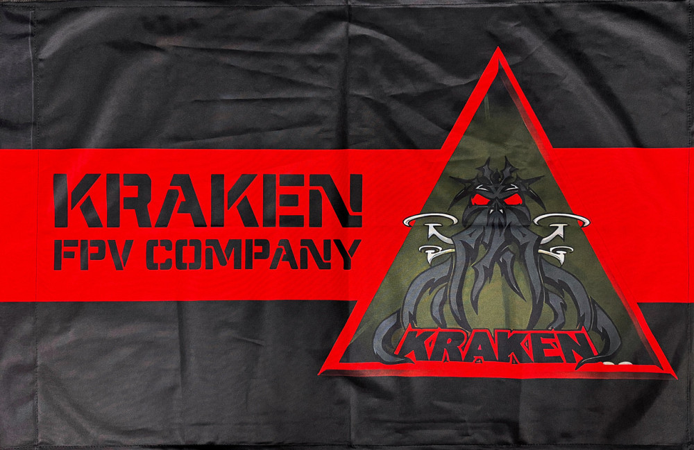 Прапор KRAKEN FPV Company 600х900 мм Запоріжжя - фото 1