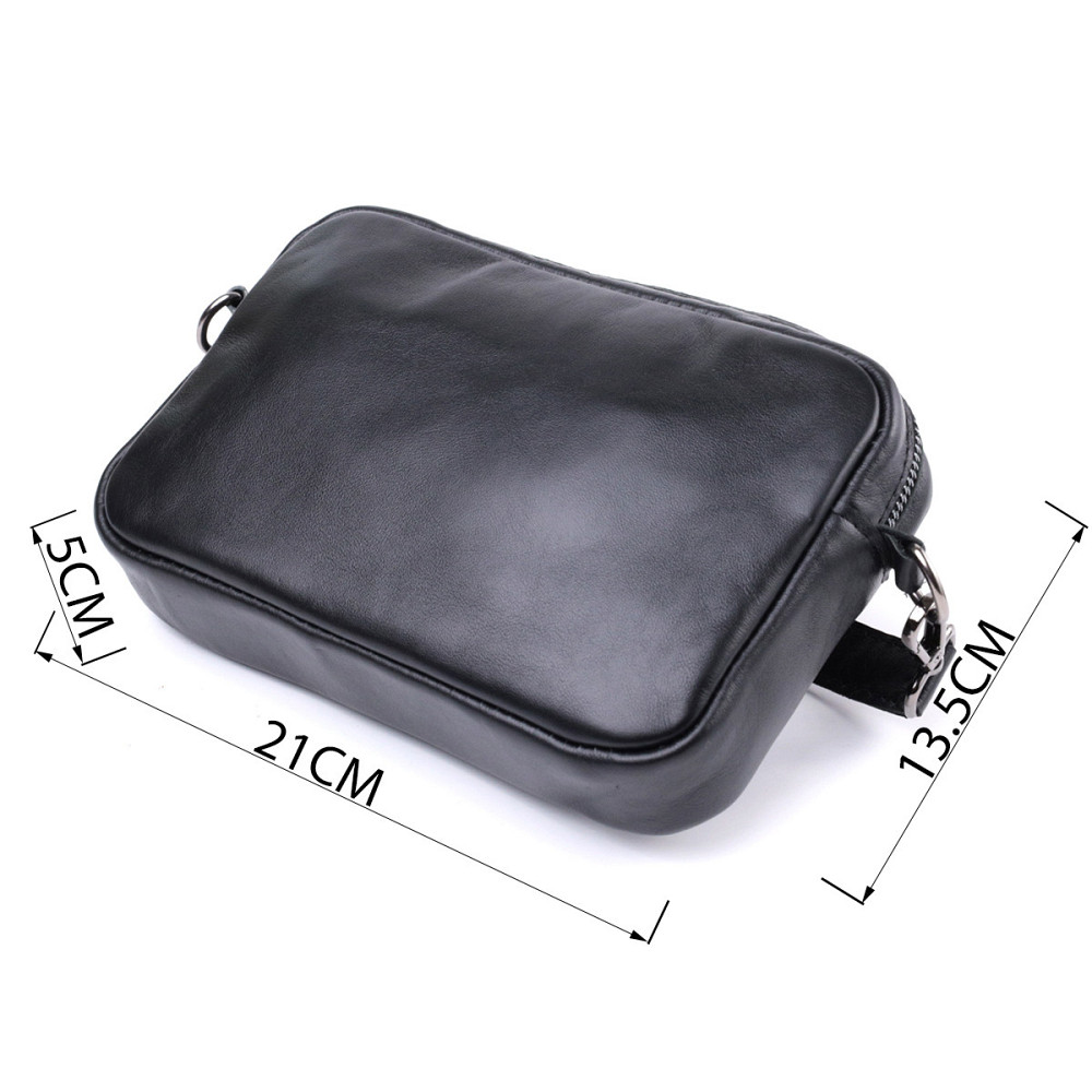 Классическая сумка кросс-боди из гладкой натуральной кожи Shvigel 22841 Черная Киев - изображение 3