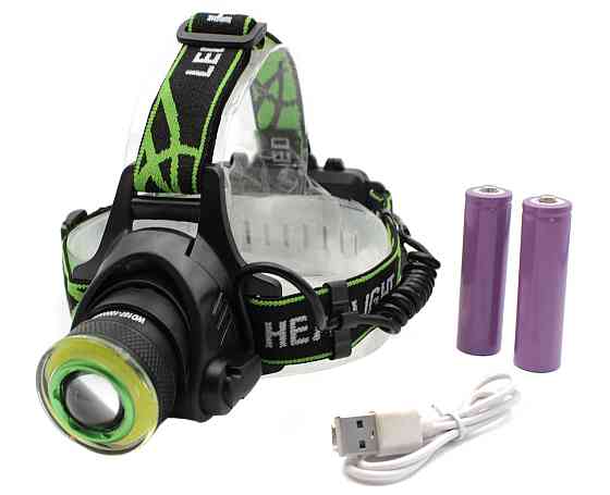 Налобний ліхтар PL107, BL-T106-T6, 2х18650, ЗУ microUSB, T6+Cob, Zoom Дніпро