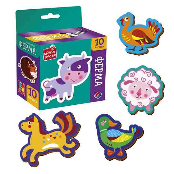 Дитячий набір магнітів "Ферма" VT3106-36, 10 магнітів Вінниця