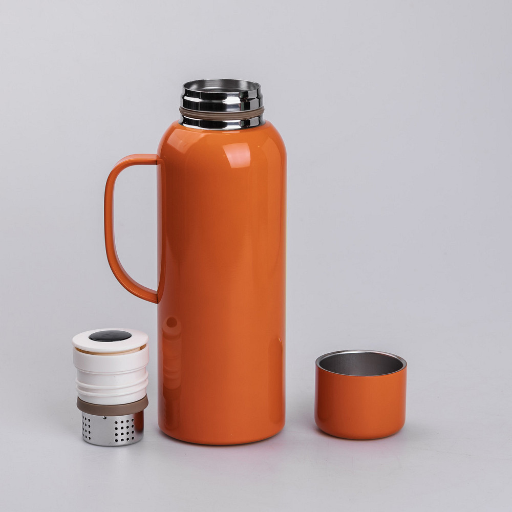 Термос Vacuum с датчиком температуры на 820 мл оранжевый HP-14-55O Киев - изображение 4