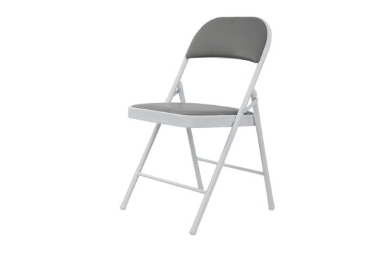 Стілець розкладний Лайк, білий/ сірий Киев