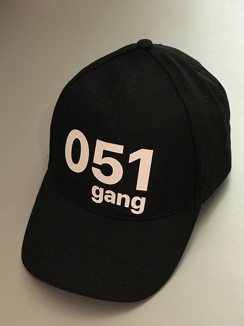 Черная хлопковая Кепка\Бейсболка с принтом - 051 gang Черновцы - изображение 1