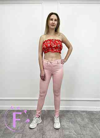 Летний топ с рюшами «Ruffie» оптом 46, Червоний, В квітку Киев