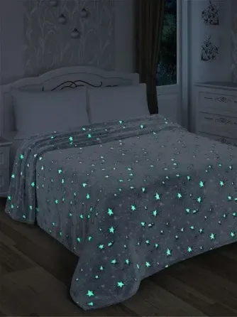 Плед-покрывало Magic Blanket светящееся в темноте (150х100см, микрофибра, звезды) без упаковки Киев