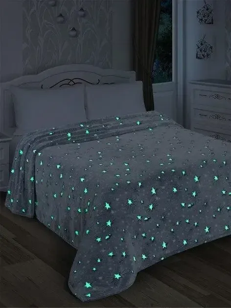 Плед-покривало Magic Blanket, що світиться в темряві (150х100см, мікрофібра, зірки) без упаковки Одеса - фото 5
