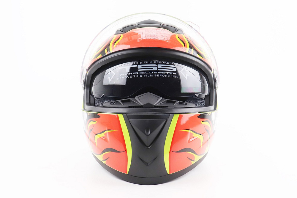 Шолом інтеграл, закритий+окуляри BLD-М61 S (55-56см), ЖОВТО-ПОМАРАНЧЕВИЙ "Buffalo" Київ - фото 5