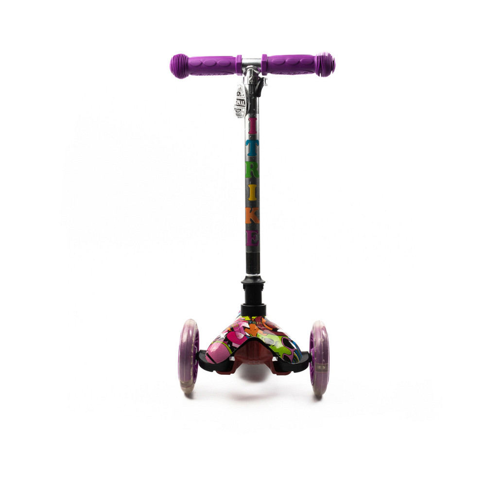 Самокат дитячий триколісний iTrike Mini BB 3-013-4-F-V висота керма 60-69 см, колеса з підсвічуванням, Фіолетовий Кам'янець-Подільський - фото 3