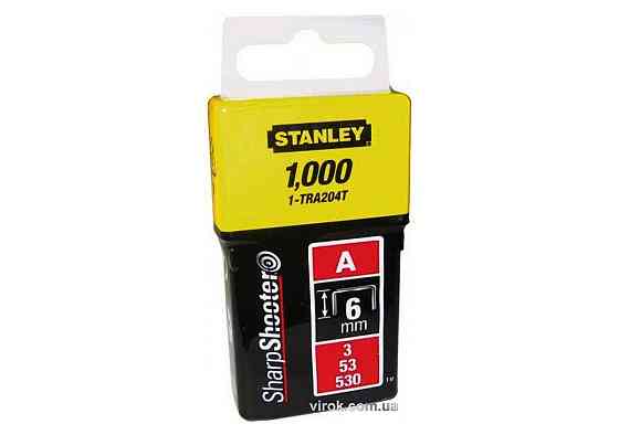 Скоба для степлера STANLEY "Light Duty" тип "А", h= 6 мм, 1000 шт. Одеса