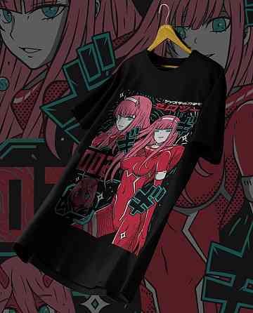 Футболка для мальчика аниме Зеро Тво Аниме Аестхетик оверсайз (рост от 165 до 180 ) Черний AnimeJ0931m Днепр