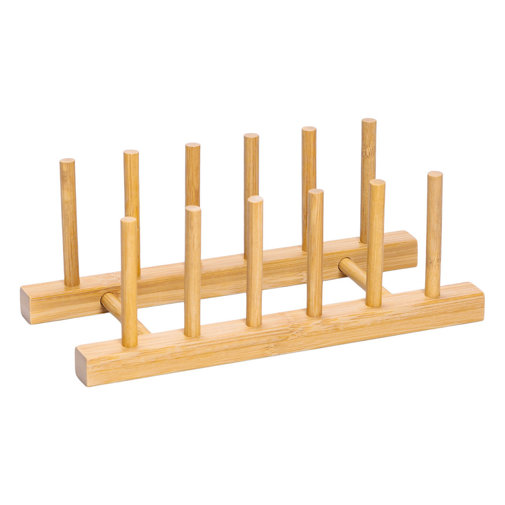 Підставка для тарілок та кришок дерев'яна на кухню 24.5×12×9.5 (см) HB-40-12 Коломия - фото 1