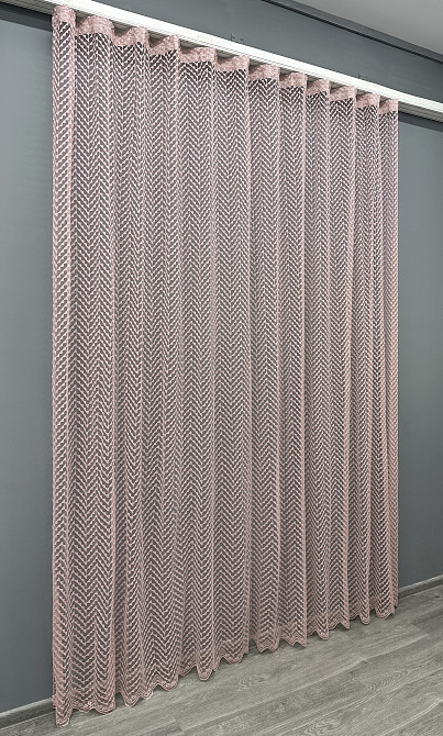 Тюль VR-Textil 1880т Гипюр Пудровый 300х270 см (42-0838) Киев - изображение 3