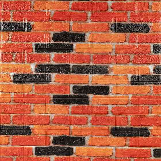 Самоклеющаяся декоративная 3D панель 700x770x5мм Бежево-коричневый Екатеринославский матовый кирпич (047M) SW-00000636 Днепр