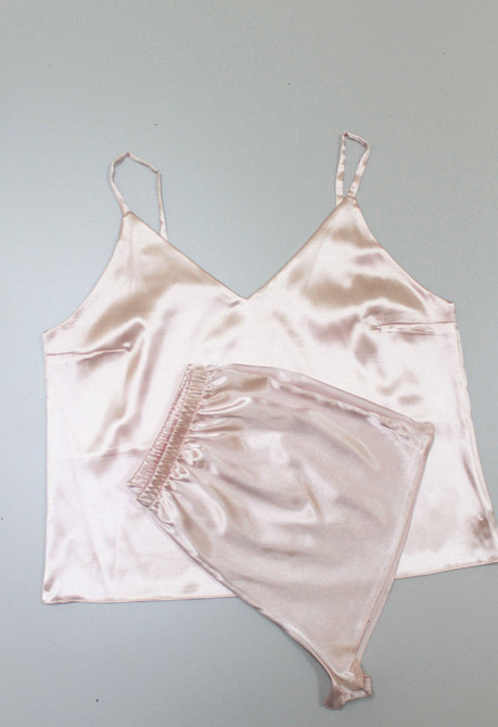 Пижама женская атласная Пудровый XL/2XL Харьков - изображение 7