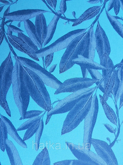 Обои флизелиновые Decoprint Elisir EL21033 листья ветки серые черные серые на бирюзовом фоне Киев - изображение 2