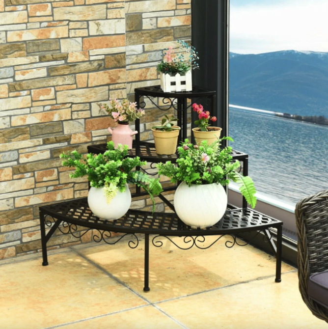 Кутова стійка Costway Shelly підставка для вазонів Київ - фото 3