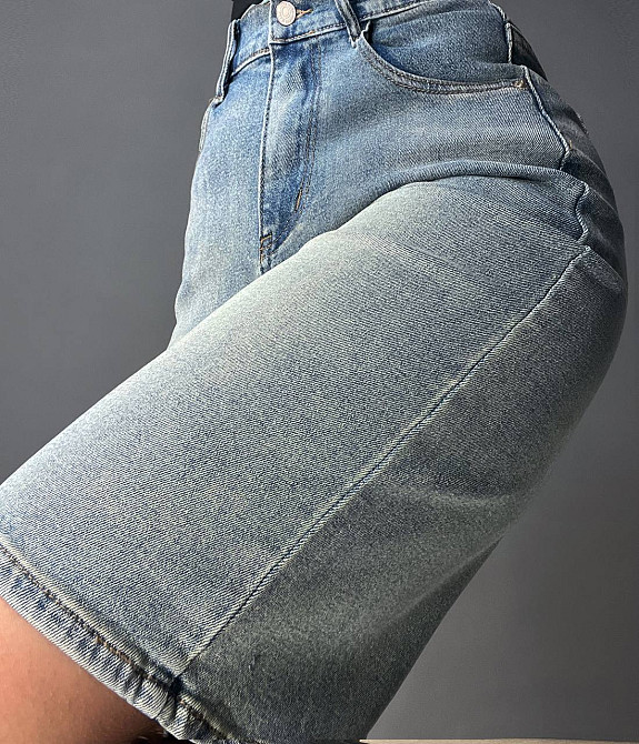 Шорты женские джинсовые Allure 560-88 бермуды с резинкой на талии голубые, голубой, З2, 32, 84 см, 112 см Киев - изображение 17