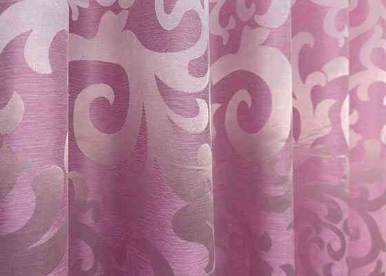 Комплект коротких штор VR-Textil Жакард Вензель № 476ш Рожевий 130х170 см 2 шт (35-0202) Київ