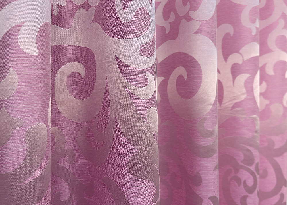 Комплект коротких штор VR-Textil Жакард Вензель № 476ш Рожевий 130х170 см 2 шт (35-0202) Київ - фото 6