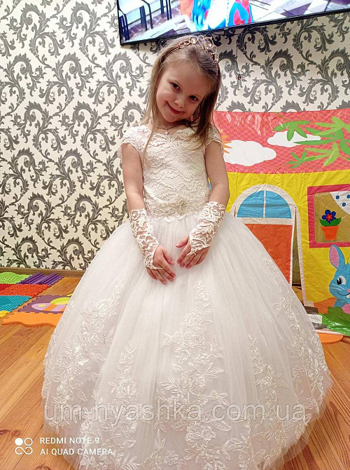 Длинное нарядное платье Дианочка Белое на 4-5, 6-7 лет Кривой Рог - изображение 6