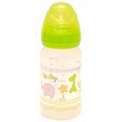 Пляшечка для годування Baby Team з широким горлом 6+, 250 мл (1002_желтый) Вінниця