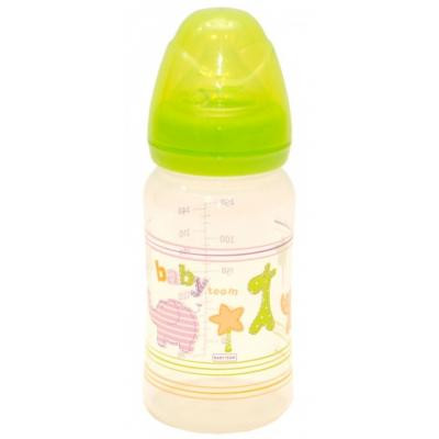 Пляшечка для годування Baby Team з широким горлом 6+, 250 мл (1002_желтый) Вінниця - фото 1