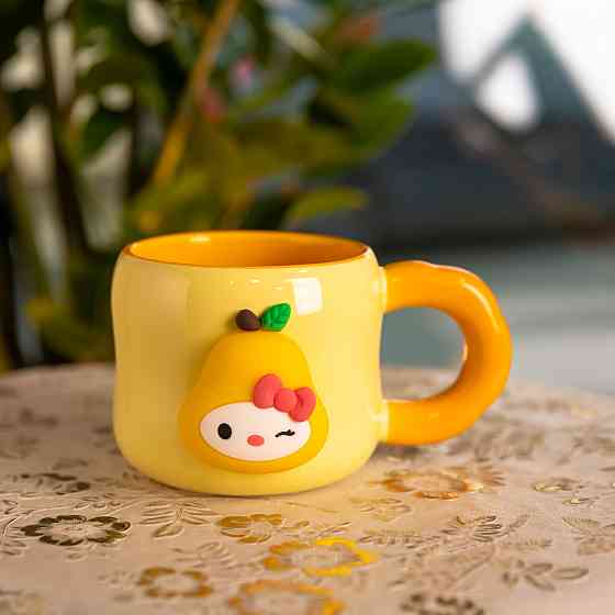 Подарочная фарфоровая чашка Sanrio с магнитом, бежевый Киев