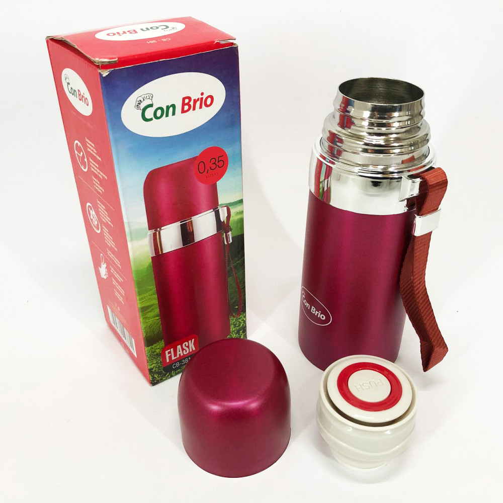 Термос для гарячих напоїв чаю Con, Термос з вакуумним утриманням тепла, Термокружка для походу HA-95 Львів - фото 7