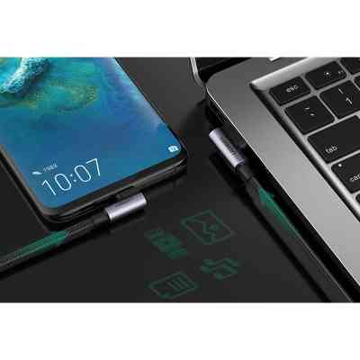Дата кабель USB 2.0 AM to USB-C 2.0m 3A 90° corner US176 black Ugreen (20857) Вінниця
