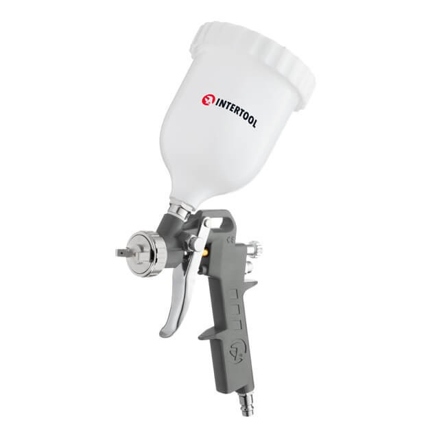 Краскопульт пневматичний HP INTERTOOL PT-0204: 190 л/хв, діаметр форсунки 1.5мм, 600 мл бачок Київ - фото 8