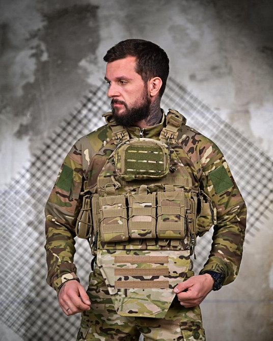 Плитоноска 4 точки швидкого скидання з рюкзаком senger мультикам ПП8152 Одеса - фото 1