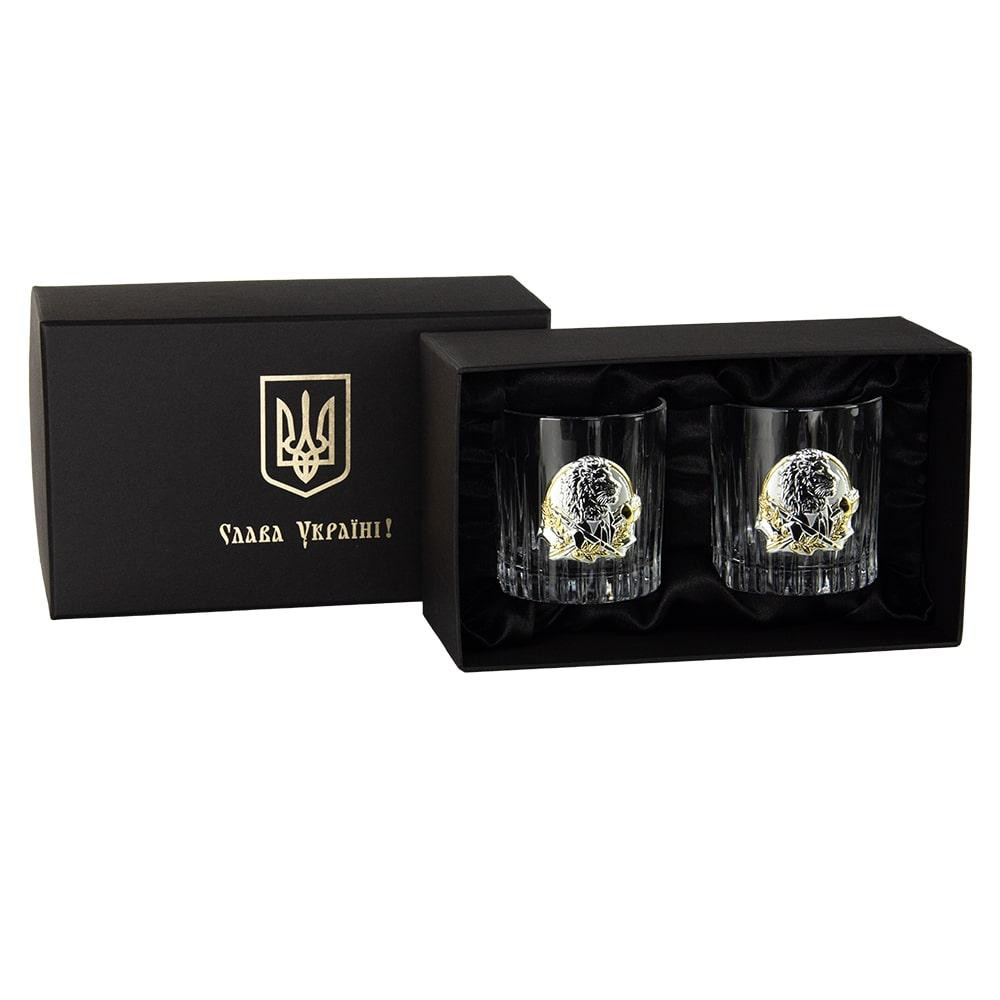 Набір келихів для віскі "Директорський" Boss Crystal, 2 келиха, срібло, кришталь Рівне - фото 1