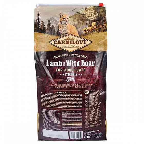 Сухий корм Carnilove Cat Sterilised для стерилізованих котів, ягня та кабан, 6 кг Вінниця