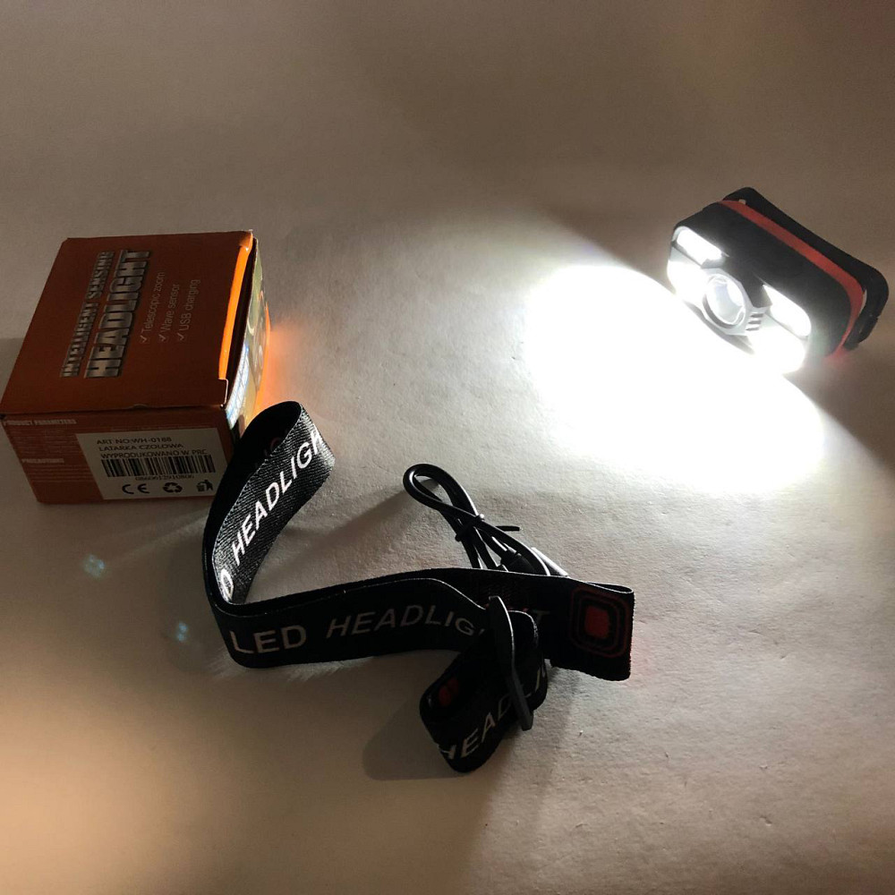 Фонарик на голову с зарядкой WH-0188, XPE+SMD, Аккумуляторный фонарь на голову с зарядным устройством SZ-83 Львов - изображение 5