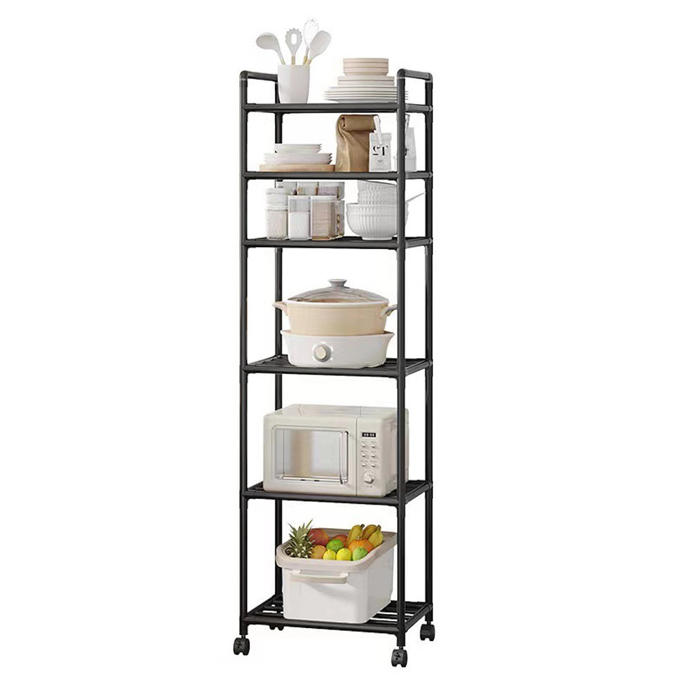 Стелаж етажерка на колесах, 6 рівнів, 170х42х32см / Підлогова пересувна полиця для кухні / Полиця етажерка Київ - фото 3