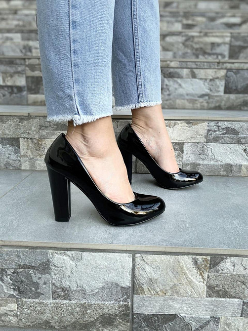 Туфлі жіночі SEASTAR чорні еко-лак 37р. каблук 10см. (4579) Коломия - фото 9