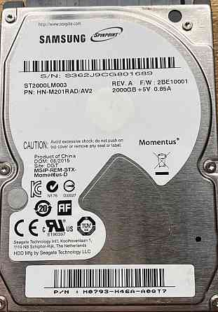 Samsung 2 Tb 2000 gb гигабайт жесткий диск 2.5 ST2000LM003 новый. Киев