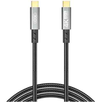 Дата кабель USB-C to USB-C 1.0m 100W PD black XO (GB020-CC.tranish) Вінниця