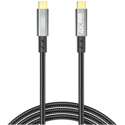 Дата кабель USB-C to USB-C 1.0m 100W PD black XO (GB020-CC.tranish) Вінниця - фото 1