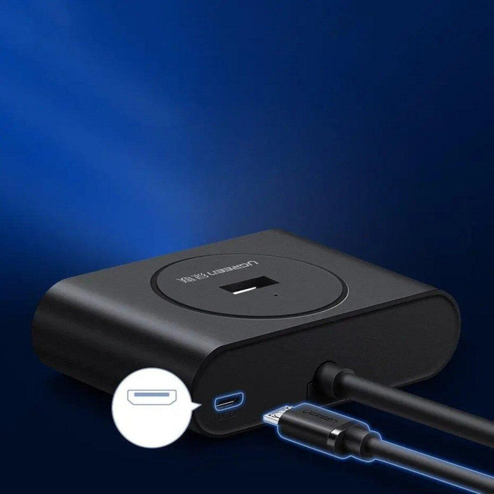 Хаб адаптер перехідник UGREEN USB 3.0 Hub 0.5m (Black) UGR-20290 Одеса - фото 6