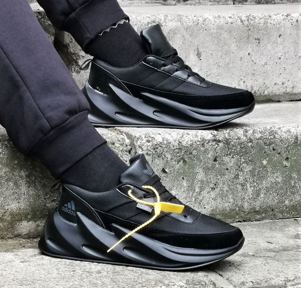 Кроссовки Adidas $harks Мужские Адидас Черные Акулы Замшевые (размеры: 41,42,43,44,45) Днепр - изображение 4