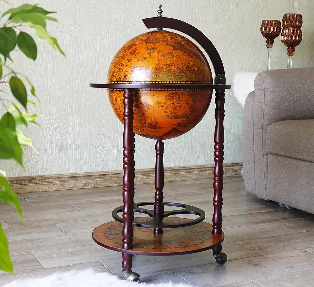 Глобус бар на пол Древняя карта коричневый сфера 36 см Гранд Презент mastersem Киев - изображение 3